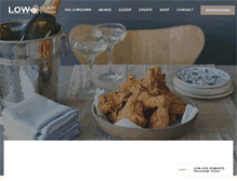 Tablet Screenshot of lowrestaurant.com